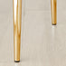 4x Milan Cream Hatched Velvet Dining Chairs Gold Legs