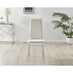 4x Milan Cream Hatched Velvet Dining Chairs Silver Legs