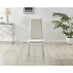 4x Milan Cream Hatched Velvet Dining Chairs Silver Legs