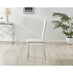 4x Milan Cream Hatched Velvet Dining Chairs Silver Legs