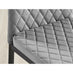 6x Milan Grey Hatched Velvet Dining Chairs Black Legs