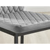 6x Milan Grey Hatched Velvet Dining Chairs Black Legs