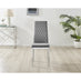 4x Milan Grey Hatched Velvet Dining Chairs Silver Legs