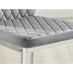 4x Milan Grey Hatched Velvet Dining Chairs Silver Legs