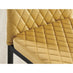 4x Milan Mustard Yellow Hatched Velvet Dining Chairs Black Legs