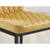 4x Milan Mustard Yellow Hatched Velvet Dining Chairs Black Legs