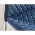4x Milan Navy Hatched Velvet Dining Chairs Silver Legs