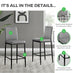 2x Milan Black Faux Leather Counter Stools Black Legs