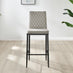 2x Milan Cappuccino Beige Velvet Counter Stools Black Legs