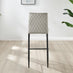 2x Milan Cappuccino Beige Velvet Counter Stools Black Legs