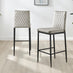 2x Milan Cappuccino Beige Velvet Counter Stools Black Legs