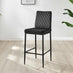 2x Milan Black Velvet Counter Stools Black Legs