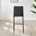 2x Milan Black Velvet Counter Stools Black Legs