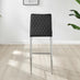 2x Milan Black Velvet Counter Stools Silver Legs