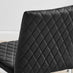2x Milan Black Velvet Counter Stools Silver Legs