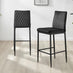 2x Milan Black Velvet Counter Stools Black Legs