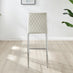 2x Milan Cream Velvet Counter Stools Silver Legs
