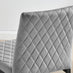 2x Milan Grey Velvet Counter Stools Silver Legs