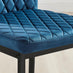 Arezzo Large Extending Dining Table and 8 Navy Velvet Milan Black Leg Chairs