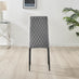 Imperia 4 Grey Dining Table and 4 Grey Velvet Milan Black Leg Chairs