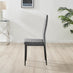 Giovani 4 Black Dining Table & 4 Grey Velvet Milan Black Leg Chairs