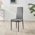 Novara Grey Concrete Effect Black Leg Round Dining Table & 4 Grey Velvet Milan Black Leg Chairs