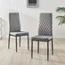 Arezzo Large Extending Dining Table and 8 Grey Velvet Milan Black Leg Chairs