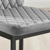 Novara Grey Concrete Effect Black Leg Round Dining Table & 4 Grey Velvet Milan Black Leg Chairs