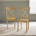 2x Millford Oak Effect Solid Wood Crossback Dining Chairs