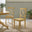 2x Millford Oak Effect Solid Wood Crossback Dining Chairs