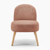 Minnie Orange Fabric Accent Chair