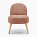 Minnie Orange Fabric Accent Chair