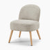 Minnie Grey and Beige Fabric Accent Chair