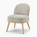 Minnie Grey and Beige Fabric Accent Chair