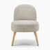 Minnie Grey and Beige Fabric Accent Chair