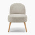 Minnie Grey and Beige Fabric Accent Chair