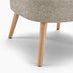 Minnie Grey and Beige Fabric Accent Chair