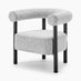 Mirabel Grey Fabric Accent Tub Chair