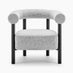 Mirabel Grey Fabric Accent Tub Chair