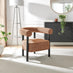 Mirabel Orange Fabric Accent Tub Chair