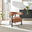 Mirabel Orange Fabric Accent Tub Chair