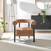 Mirabel Orange Fabric Accent Tub Chair