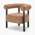 Mirabel Orange Fabric Accent Tub Chair