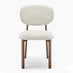 2x Mirelle Grey / Beige Fabric Dining Chairs Bronze Legs