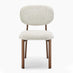 2x Mirelle Grey / Beige Fabric Dining Chairs Bronze Legs