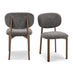 Penrose Round Cream Marble Effect Dining Table 4 Grey Mirelle Chairs