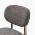2x Mirelle Grey Fabric Dining Chairs Bronze Legs