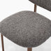 2x Mirelle Grey Fabric Dining Chairs Bronze Legs