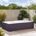 Montenegro White Metal & Taupe 6 Seat Corner Garden Sofa Set