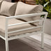 Montenegro White Metal & Taupe 6 Seat Corner Garden Sofa Set